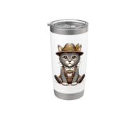 Oktoberfest - Costume da gatto tedesco, per donne, uomini, bambini, bambini Bicchiere termico in acciaio inox doppia parete