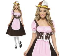 Oktoberfest Costume Taverna Ragazza Bavarese Abito Lungo Cameriera Costume Donna