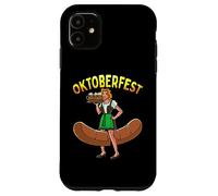 Oktoberfest Divertente Bartwurst Barmaid Donna Tedesca Dirndl Birra Custodia per iPhone 11