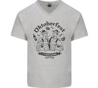 Oktoberfest È La Stagione Della Birra Maglietta In Cotone A V Per Uomo