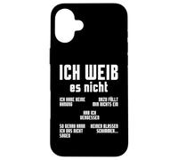 Oktoberfest Ich Weiss Es Nicht Studente tedesco Altoparlante tedesco Custodia per iPhone 16 Plus