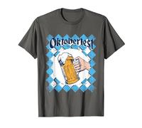 Oktoberfest - Lederhosen, Dirndl e Bier! Maglietta, Uomo, Asfalto, 3XL