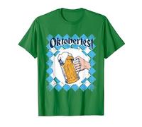 Oktoberfest - Lederhosen, Dirndl e Bier! Maglietta, Uomo, Verde Mela, XL