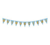 Oktoberfest Pennant Banner - 300g White Cardboard 11x15cm Triangular Flags With 5m Ribbon | Bavarian Party Banner Bunting | Oktoberfest Fabric Pennant Decoration For Beer Festival And Eventsa
