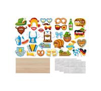 Oktoberfest Photo Booth Props Bomboniere per Feste Festival Della Birra Selfie Props 30 Pezzi Accessori Tradizionali Tedeschi Colorati