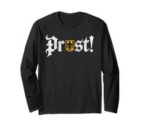 Oktoberfest Prost Funny German Cheer Vintage Beer Drinking Maglia a Manica