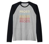 Oktoberfest Prost Funny German Cheer Vintage Beer Drinking Maglia con Maniche Raglan