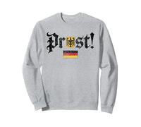 Oktoberfest Prost Funny German Flag Vintage Beer Drinking Felpa