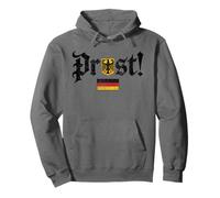 Oktoberfest Prost Funny German Flag Vintage Beer Drinking Felpa con Cappuccio
