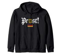 Oktoberfest Prost Funny German Flag Vintage Beer Drinking Felpa con Cappuccio
