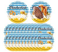 Oktoberfest, set di decorazioni per Oktoberfest, set da 24 pezzi per raduno bavarese, decorazioni autentiche, può ospitare 24 pezzi