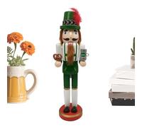 Oktoberfest - Statuetta in legno dipinta a mano per interni, Natale festivo con design tradizionale da collezione, modello decorativo per mensola, tavolo, casa, 35,5 cm