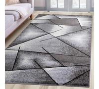 oKu-Tex Tappeto per soggiorno, corridoio, camera da letto, ponte, grigio, moderno, design geometrico, Öko-Tex 100, dimensioni 80 x 150 cm, 30161grau080150