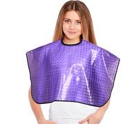Okueejur Mantella impermeabile post operatoria per mastectomia, protezione toracica, spalle e braccia, con tasche di scarico, mantiene le ferite asciutte durante il bagno, Viola, Medium
