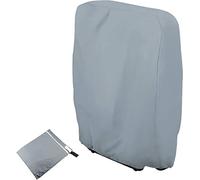 OKUGAIYA Copertura di protezione per sedia a sdraio pieghevole, antipolvere, impermeabile, anti-UV, copertura per sdraio da giardino, 210D, tessuto Oxford per poltrona Relax, W71 x H110 cm (grigio)