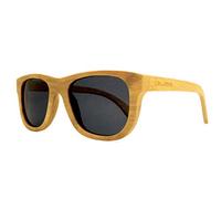 Okulars® Natural Bamboo - Occhiali da Sole in Legno di Bambù Naturale Uomo e Donna, Fatti a Mano - Taglia Unica - Lenti Polarizzate - Protezione UV400 - Cat.3 (Nero)
