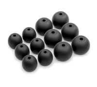 Okuli Set di 12 gommini in silicone per auricolari Shure SE215, colore: nero