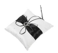 OKUMEYR 1 Pc cuscino per fedi nuziali cuscino ad anello cuscini fatti a mano oggettistica bomboniere matrimonio oggettini per bomboniere matrimonio cuscino del portatore dell'anello Black