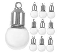 OKUMEYR 10 pezzi Mini Bottiglie di Vetro Trasparente con Tappo Vite in Nichel Barattoli per Desideri e Decorazioni Te Piccole Fialette Resistenti e Sigillate per Bomboniere e Profumi