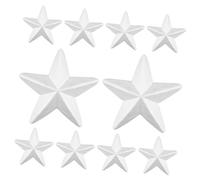 OKUMEYR 10 Pezzi Stelline Decorative Natalizie a Forma di Stella in Schiuma Bianca, Sicure per Decorazioni Fai da Te in Negozio e Lavoretti Manuali