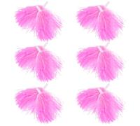 OKUMEYR 12 Pezzi Pom PON Cheerleading Rosa in Plastico, Manico Facile | Festa Scuola Decor, Support Your Team e Parties, Design Lucido per Drill Teams e Dance Squad