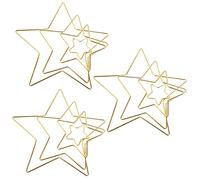 OKUMEYR 12pezzi Cerchi Metallo Per Catturare Sogni Di Anelli Forma Di Stella Per Creazioni Fai Da Te Materiale Resistente Per Decorazioni Artigianali e Matrimonio