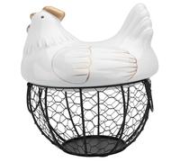 OKUMEYR 1pezzi Cestino Portatile Per Snack e Frutta Con Coperchio Contenitore Ferro Elegante Per Cucina e Decorazione Spazio Risparmio Per Snack e Piccole Cose