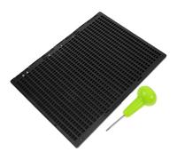 OKUMEYR 1set Tavoletta Braille in Plastica Righe Celle con Punteruolo per Scrittura Resistente Portatile e Riutilizzabile Ausilio per Non Vedenti per Studio e Lavoro