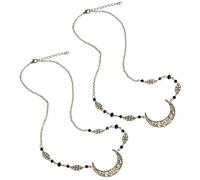 OKUMEYR 2 Pezzi Accessori per Chioma Boho Cristallo e Decorazione a Forma di Mezzaluna in Lega Elegante per Donna e Ragazze da Indossare Ogni Giorno per Cerimonie