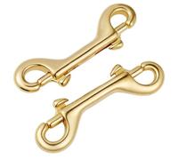 OKUMEYR 2 Pezzi Ganci Doppi in Ottone Ovali Molla e Chiusura Rapida Accessori per Borse e Tracolle Colore Oro 90mm