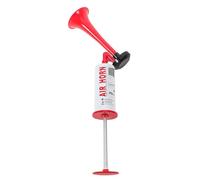 OKUMEYR 2 Pezzi Trombe Portatili per Sport e Segnalazioni Marittime, Corno Aria Rosso in Plastica e Metallo, Design Manuale, per Eventi e Canottaggio