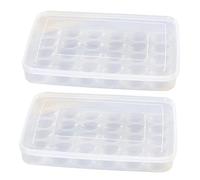 OKUMEYR 2 Pz Cartone Di Uova Cartone Per Uova Riutilizzabile Cestino Frigo Distributore Di Lattine Per Dispensa Supporto Per Le Uova Adesivi Sui Cartoni Delle Uova Plastica