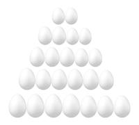 OKUMEYR 24 Pezzi Uova di Polistirolo Bianche per Decorare, 6 Dimensioni Diverse, Materiale Espanso, per attività Artistiche e Decorazioni di Pasqua
