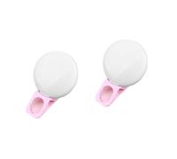 OKUMEYR 2pezzi Lampada Led Per Selfie Da Clip Mini Luce Di Riempimento Per Smartphone e Laptop Colore Rosa Illuminazione Perfetta Per Foto e Makeup