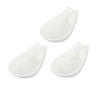 OKUMEYR 3pezzi Portautensili Ceramici Per Cucchiaio Poggiacucchiaio Per Uso Domestico e Ristorazione Design Elegante e Resistente