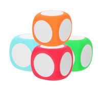 OKUMEYR 4 Pezzi Dadi di Schiuma Cancellabili 6cm, Eva | Superficie Cancellabile, Forma Compatta e Facile da Impugnare, Uso in Geometria e Formazione Professionale