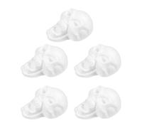 OKUMEYR 5 Pezzi Palline in Polistirene Espanso Bianco, Forma Grimace