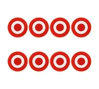 OKUMEYR 8 Pezzi Antivibratore Tennis in Silicone Rosso, Rotondo | Assorbimento Urti, Rapido da Montare e Rimuovere, Stabilità del Colpo, per Campi di Ogni Superficie