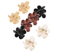 OKUMEYR 8 Pezzi Mini Fermagli per Chioma Fiore e Strass, Clip Piccole in Plastico, Comode e Perfette per Chioma Sottili, per Ragazze e Donne