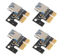 OKUMEYR Adattatore Scheda Riser Pci-e da 1x a 16x USB 3.0, Set da 4 Convertitori per Mining, Componenti Computer, Alta Stabilità e Affidabilità per Installazione PC