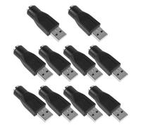 OKUMEYR Adattatore USB Maschio-femmina Ps/2 Convertitore Tastiera e Mouse 10 Pezzi Kit Compatto Plug And Play per Computer Desktop Laptop Ufficio Home Office