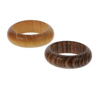 OKUMEYR Anelli Vintage in Legno 2 Pezzi, Anello Decorativo Creativo e Comodo da Indossare, per Collezione di Gioielli Design Semplice e Originale
