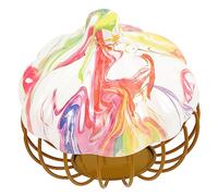 OKUMEYR Cesto Di Stoccaggio Forma Di Aglio Con Coperchio Elegante Contenitore Per Uova e Frutta Per Cucina e Casa Design Rustico e Creativo Per Ogni Occasione