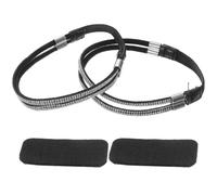 OKUMEYR Cinghie Elastiche per Scarpe Tacchi Alto da Donna, Lacci Antiscivolo in Pu e Metallo, Comode e Regolabili per Prevenire la Caduta del Tallone, 1 Paio Nero