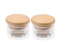 OKUMEYR Ciotola per Manicure in Vetro Design Unico e Facile da Spostare 2 Pezzi Coperchio e Filtro in Acciaio Inossidabile per Cura Unghie Professionale e Utilizzo Personale