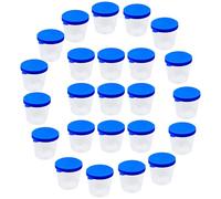 OKUMEYR Contenitori per Campioni Urina 40 Ml in Plastica Coperchio a Tenuta, Set da 100 Pezzi per Test di Laboratorio e Raccolta Liquidi, Accessori per Analisi Patologiche e Citologiche