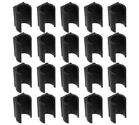 OKUMEYR Cuscinetti antirumore per gambe di sedia 40 pezzi in plastica nera - protezioni a U per tubi metallici da 19 mm per ufficio e sala da pranzo