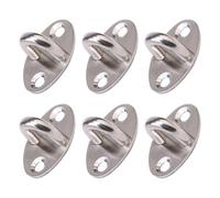 OKUMEYR Ganci in Acciaio Inossidabile 6 Pezzi, Ganci a Forma di Anello Rinforzati, Portata Elevata e Risparmio Spazio, per Appendere Oggetti in Casa o Ovunque