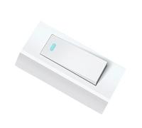 OKUMEYR Interruttore Luce Da Parete Sicurezza, Interruttore Lampada A Pulsante Singolo, Bianco, AC 10 A 220 V, 500 W, Per Casa E Accessorio Domestico, 3.46X1.57X0.94In