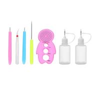 OKUMEYR Kit Strumento per Quilling 7 Pezzi in Plastico e Acciaio Inossidabile per Progetti Fai da Te, per Hobby Creativi a Casa e Laboratori Artistici Colore Casuale